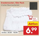 Aktuelle Kleidung Angebote bei Netto Marken-Discount in Dortmund Aktuelles Sneakersocken, 10er Pack Angebot bei Netto Marken-Discount in Dortmund ab 6,99 €