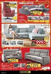 Sofa im BRAUN Möbel-Center Prospekt in Freiburg Aktueller BRAUN Möbel-Center Prospekt mit Sofa, "Großes Jubiläumsfest", Seite 4
