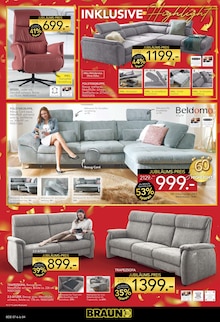 Sofa im aktuellen BRAUN Möbel-Center Prospekt (Freiburg (Breisgau)) Sofa im BRAUN Möbel-Center Prospekt "Großes Jubiläumsfest" mit 12 Seiten (Freiburg (Breisgau))