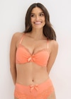 Schalen-BH mit floraler Spitze in softpapaya von bonprix im aktuellen bonprix. Prospekt für 17,99 €
