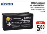 KFZ Verbandkasten mit Inhalt DIN 13164 im Angebot bei nah und gut in Würzburg KFZ Verbandkasten mit Inhalt DIN 13164 Angebote von KALFF bei nah und gut Würzburg für 5,00 €