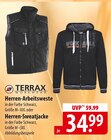 Herren-Arbeitsweste im Angebot bei famila Nordost in Stralsund Herren-Arbeitsweste Angebote von Terrax Workwear bei famila Nordost Stralsund für 34,99 €
