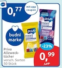 Feuchte Allzwecktücher Zitronen-Duft von Priva im aktuellen budni Prospekt