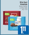 Schokolade im E xpress Prospekt Schokolade von Ritter Sport im aktuellen E xpress Prospekt für 1,11 €