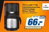 Aktuelle Kaffeevollautomat Angebote bei expert in Bottrop Aktuelles Filterkaffeemaschine CT3818 Adagio Milano Thermo Angebot bei expert in Bottrop ab 66,00 €