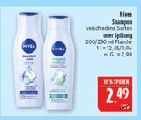 Shampoo oder Spülung im Angebot bei Marktkauf in Schweinfurt Shampoo oder Spülung Angebote von Nivea bei Marktkauf Schweinfurt für 2,49 €