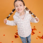 Doudoune légère zippée à capuche beige fille dans le catalogue La Halle