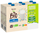 Lait Demi-Écrémé Auchan Bio Solidaires en promo chez Auchan Supermarché Avignon à 6,60 €