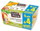 COMPOTE SANS SUCRES AJOUTÉS POMMES/POIRES - CHARLES & ALICE dans le catalogue Netto