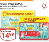 Windeln Big-Pack im Angebot bei GLOBUS in Amberg Windeln Big-Pack Angebote von Pampers bei GLOBUS Amberg für 14,99 €