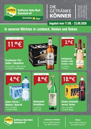 Raiffeisen Hohe Mark Hamaland eG Prospekt für Borken mit 2 Seiten Raiffeisen Hohe Mark Hamaland eG Prospekt für Borken: "DIE GETRÄNKEKÖNNER", 2 Seiten, 17.09.2026 - 23.09.2026
