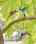 Oiseau décoratif en métal à suspendre en promo à 3,99 € chez Hyper U Oiseau décoratif en métal à suspendre dans le catalogue Hyper U