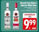 Carta Blanca Superior White Rum von Bacardi im aktuellen EDEKA Prospekt für 9,99 €