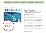 IbuHEXAL akut 400 mg Filmtabletten Angebot in Witzenhausen IbuHEXAL akut 400 mg Filmtabletten im aktuellen Prospekt bei LINDA Premiumapotheke in Witzenhausen