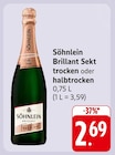 Söhnlein Brillant Sekt trocken im Angebot bei EDEKA in Pirmasens Söhnlein Brillant Sekt trocken Angebote von Söhnlein bei EDEKA Pirmasens für 2,69 €