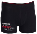 Boxer humoristique homme avec boîte cadeau en promo chez Carrefour Drancy à 4,99 €