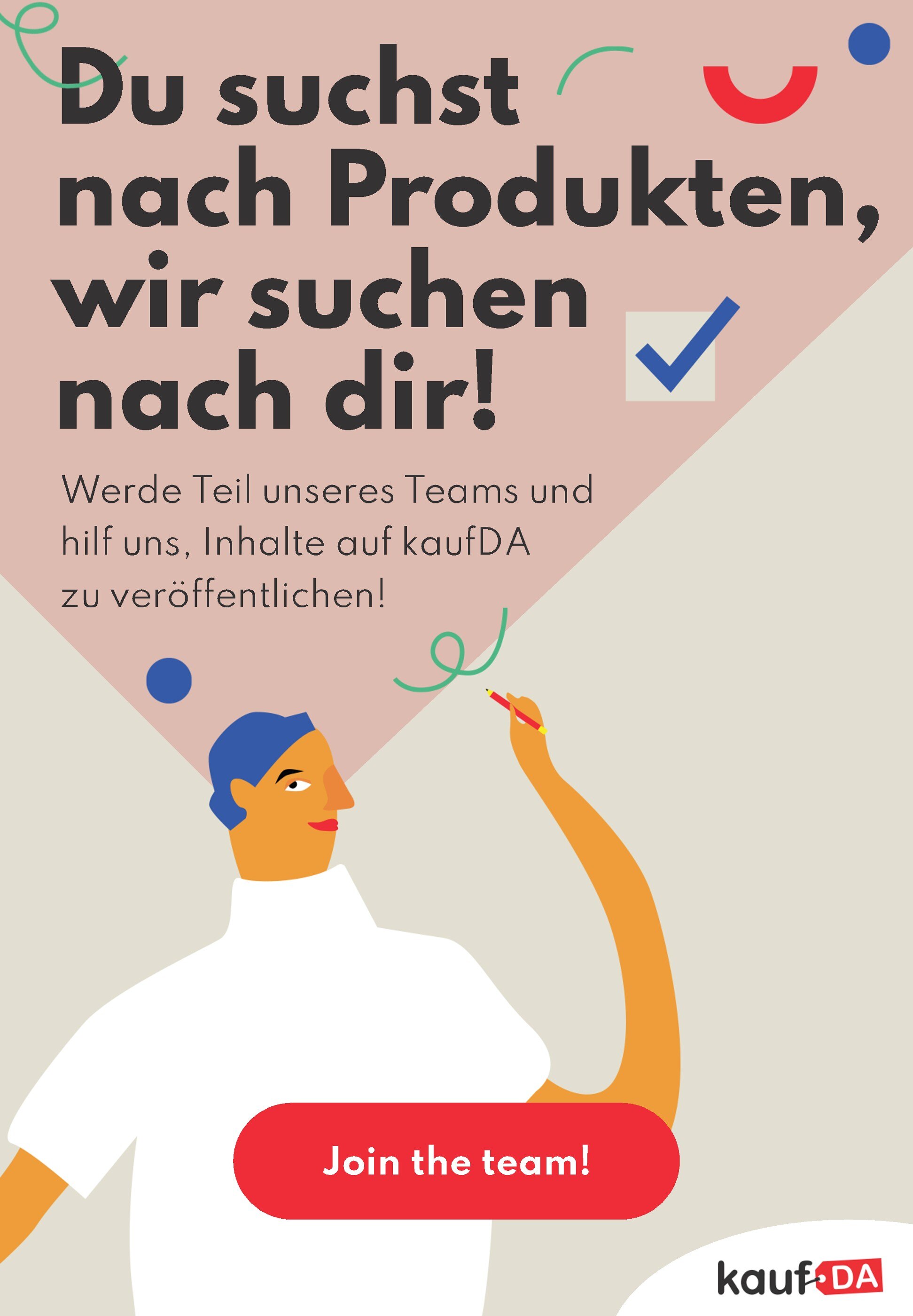 kaufDA Prospekt für Berlin mit 1 Seite kaufDA Prospekt für Berlin: "Bewirb dich jetzt!", 1 Seite, 25.08.2021 - 23.10.2021