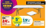 Table pliante - U Express à Nîmes Table pliante en promo chez U Express Nîmes à 24,99 €