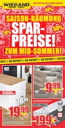 wohnen & sparen Wiegand Prospekt: "SAISON-RÄUMUNG", 10 Seiten, 26.05.2025 - 24.06.2025