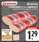 Rheinische Schinkenwurst oder Jagdwurst bei EDEKA im Hiddenhausen Prospekt für 1,29 €