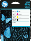 Pack de 4 cartouches d'encre 912 à Bureau Vallée dans La Bourgonce Pack de 4 cartouches d'encre 912 à Bureau Vallée dans La Bourgonce
