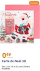 Carte de Noël 3D à 0,49 € dans le catalogue Action