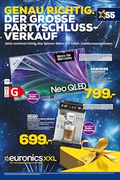 Aktueller EURONICS Prospekt mit Samsung, "GENAU RICHTIG. DER GROSSE PARTYSCHLUSSVERKAUF", Seite 1