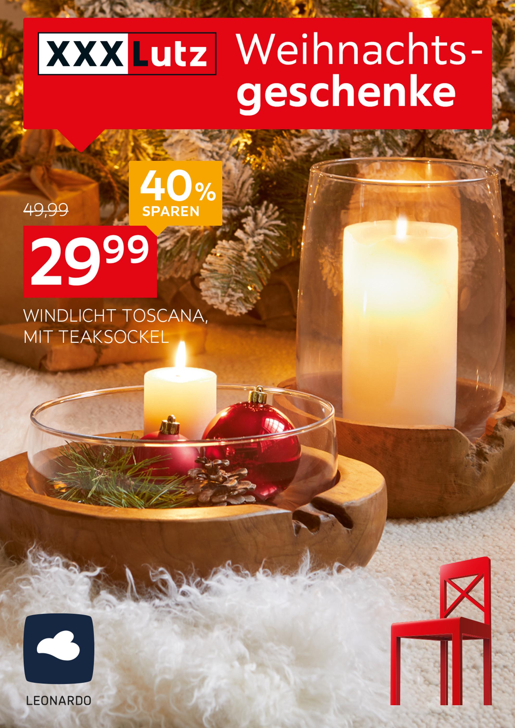 XXXLutz Möbelhäuser Prospekt für Döbern mit 1 Seite XXXLutz Möbelhäuser Prospekt für Döbern: "Weihnachtsgeschenke", 1 Seite, 29.11.2021 - 12.12.2021
