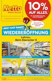 Netto Marken-Discount Prospekt für Lahnau mit 6 Seiten Netto Marken-Discount Prospekt für Lahnau: "Wiedereröffnung - 10% auf ALLES", 6 Seiten, 01.07.2025 - 05.07.2025