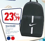 Sac à dos Team Academy - NIKE en promo chez Bureau Vallée Sac à dos Team Academy - NIKE dans le catalogue Bureau Vallée