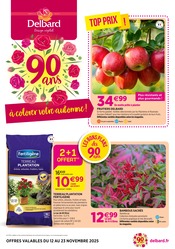 Catalogue Jardineries & Animaleries Delbard en cours à Gennevilliers et alentours, "90 ans à colorer votre automne !", 4 pages, 12/11/2025 - 23/11/2025