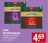 Alu-Kaffeekapseln Lungo Intenso im Angebot bei famila Nordost in Celle Alu-Kaffeekapseln Lungo Intenso Angebote von Jacobs bei famila Nordost Celle für 4,69 €