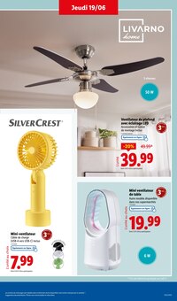 Promotion Ventilateur De Table dans le prospectus Lidl, valable du 16/06/2025 au 19/06/2025 Promo Ventilateur De Table dans le catalogue Lidl du moment à la page 25