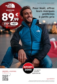 Prospectus Sport 2000 à Megève, "Pour Noël, offrez leurs marques préférées à petits prix", 22 pages de promos valables du 01/12/2025 au 25/12/2025