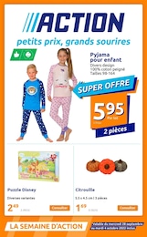 Catalogue Action du moment, 28/09/2022 - 04/10/2022 Prospectus Action en cours, "petits prix, grands sourires", 24 pages
