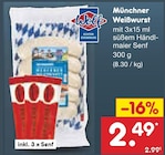 Münchner Weißwurst Angebote von Wolf bei Netto Marken-Discount Offenbach für 2,49 €