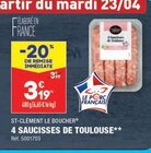 Promo 4 SAUCISSES DE TOULOUSE à 3,19 € dans le catalogue Aldi à Villeneuve-lès-Béziers