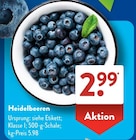 Heidelbeeren bei ALDI SÜD im Bürstadt Prospekt für 2,99 €