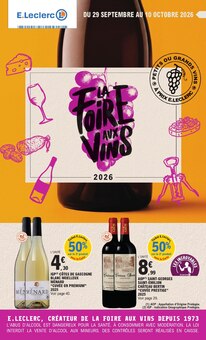 Catalogue de la semaine "LA FOiRE AUX ViNS" avec 1 pages, valide du 26/09/2026 au 10/10/2026 pour Bordeaux et alentours Prospectus de la semaine "LA FOiRE AUX ViNS" avec 1 pages, valide du 26/09/2026 au 10/10/2026 pour Bordeaux et alentours