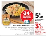 Petites gambas curry en promo chez U Express Reims à 3,63 €