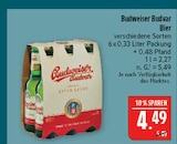 Bier im Angebot bei Marktkauf in Bad Kissingen Bier Angebote von Budweiser Budvar bei Marktkauf Bad Kissingen für 4,49 €