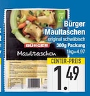 Maultaschen von Bürger im aktuellen EDEKA Prospekt für 1,49 €