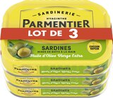 Sardines l’Huile d Olive Vierge Extra - PARMENTIER - Géant Casino Sardines l’Huile d Olive Vierge Extra - PARMENTIER à 2,86 € dans le catalogue Géant Casino