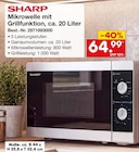 Mikrowelle im Netto Marken-Discount Prospekt Mikrowelle mit Grillfunktion von SHARP im aktuellen Netto Marken-Discount Prospekt für 64,99 €