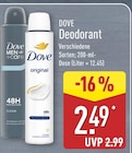 Deodorant von DOVE für 2,49 € bei ALDI Nord im Angebot Deodorant von DOVE im aktuellen ALDI Nord Prospekt