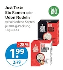 Bio Ramen oder Udon Nudeln von Just Taste im aktuellen V-Markt Prospekt für 1,99 €