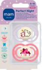 Schnuller Perfect Night Silikon, lia/rose, 6-16 Monate im dm-drogerie markt Prospekt Schnuller Perfect Night Silikon, lia/rose, 6-16 Monate von mam im aktuellen dm-drogerie markt Prospekt für 9,45 €