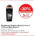 Déodorant Carbon Protect 5-en-1 - L'ORÉAL MEN EXPERT en promo chez Monoprix Levallois Levallois-Perret à 3,35 €