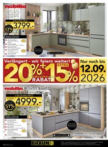 Küche im BRAUN Möbel-Center Prospekt "Verlängert - wir feiern weiter!" mit 16 Seiten (Freiburg (Breisgau))