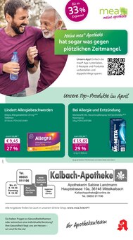 mea - meine apotheke Prospekt der KW 14 "Unsere April-Angebote" Aktueller mea - meine apotheke Prospekt "Unsere April-Angebote" Seite 1 von 4 Seiten